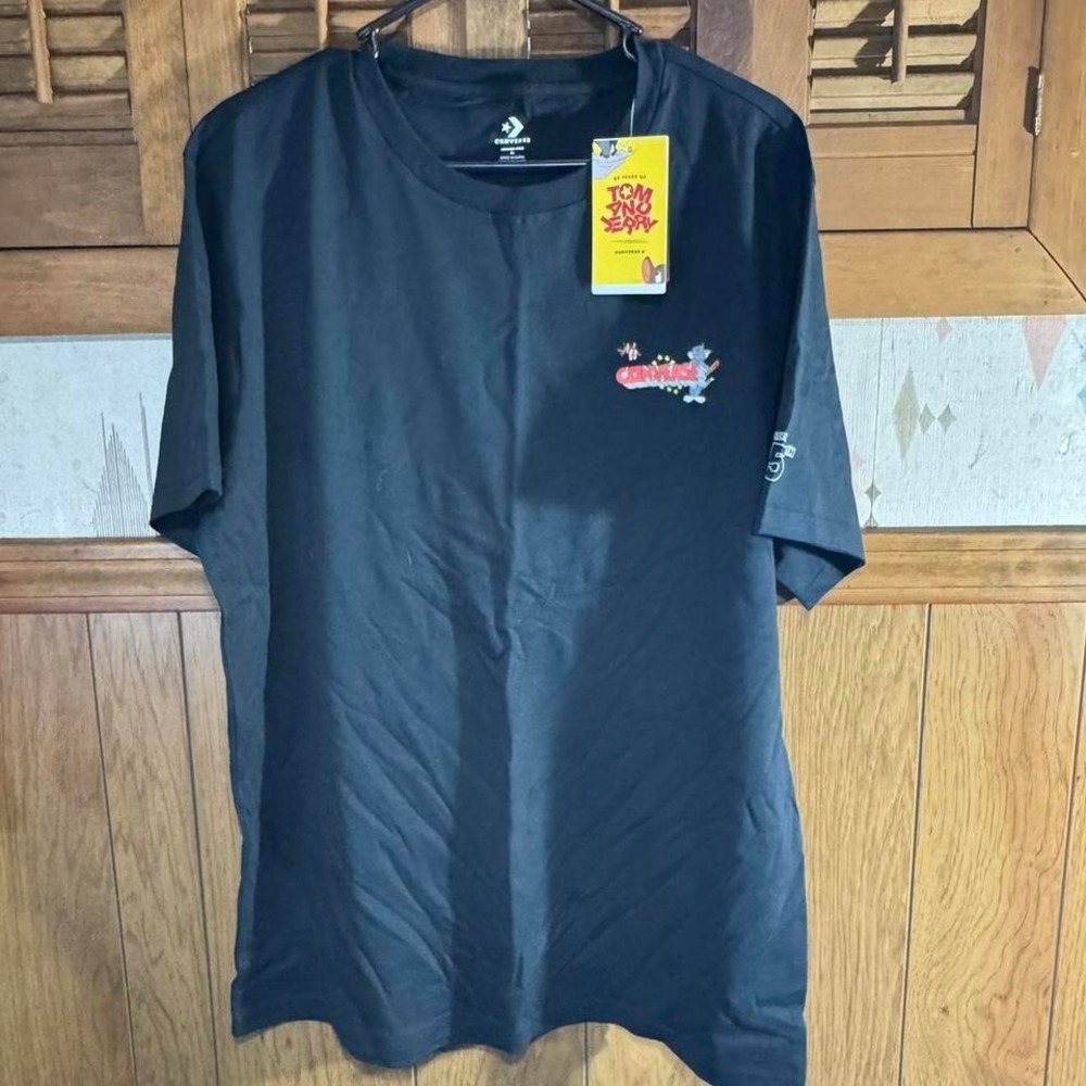 Converse Black Tom and‎ Jerry T-shirt 85th anniversary Size XL NWT